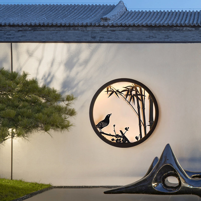 Minimalist Iron Acrylic Round LED Wall Sconce