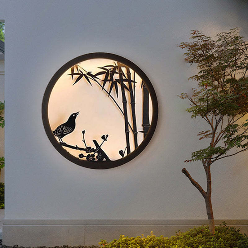 Minimalist Iron Acrylic Round LED Wall Sconce
