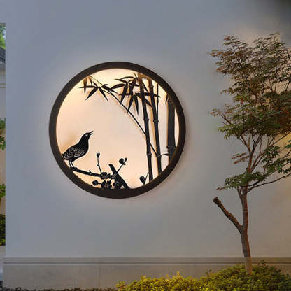 Minimalist Iron Acrylic Round LED Wall Sconce