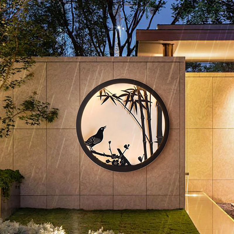 Minimalist Iron Acrylic Round LED Wall Sconce