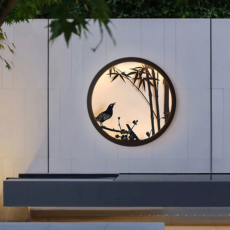 Minimalist Iron Acrylic Round LED Wall Sconce