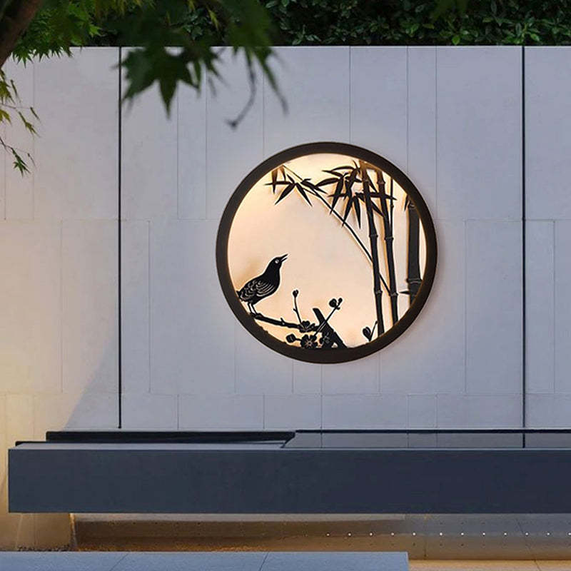 Minimalist Iron Acrylic Round LED Wall Sconce