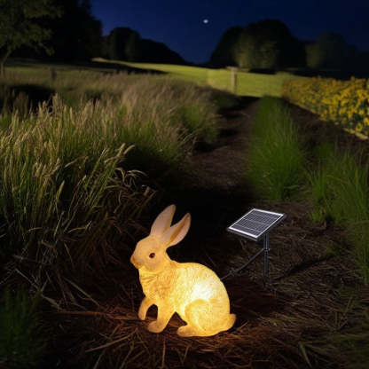 Contemporary Resin Rabbit LED Outdoor Light
