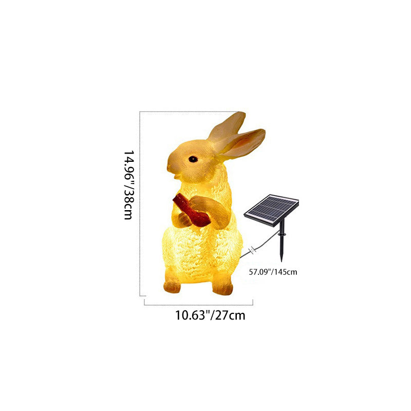 Contemporary Resin Rabbit LED Outdoor Light