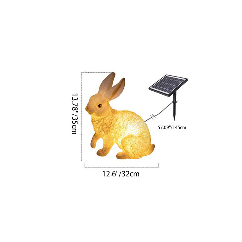Contemporary Resin Rabbit LED Outdoor Light