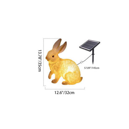 Contemporary Resin Rabbit LED Outdoor Light