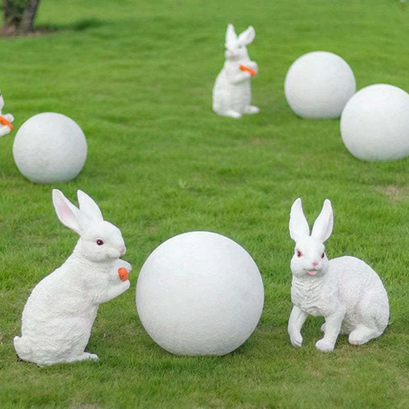 Contemporary Resin Rabbit LED Outdoor Light