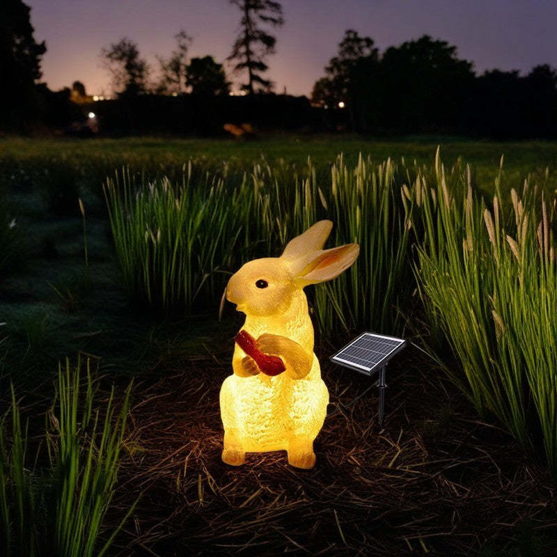 Contemporary Resin Rabbit LED Outdoor Light