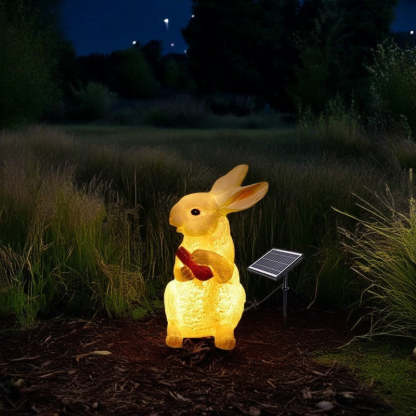 Contemporary Resin Rabbit LED Outdoor Light