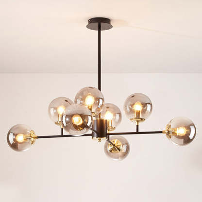 Nordic Iron Glass Round Chandelier