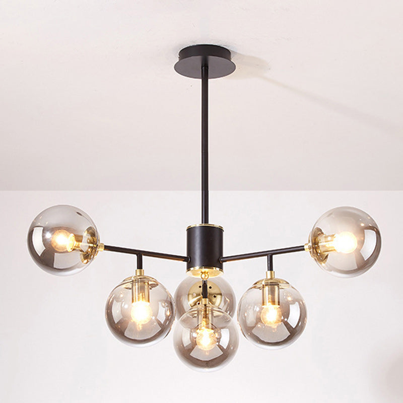 Nordic Iron Glass Round Chandelier