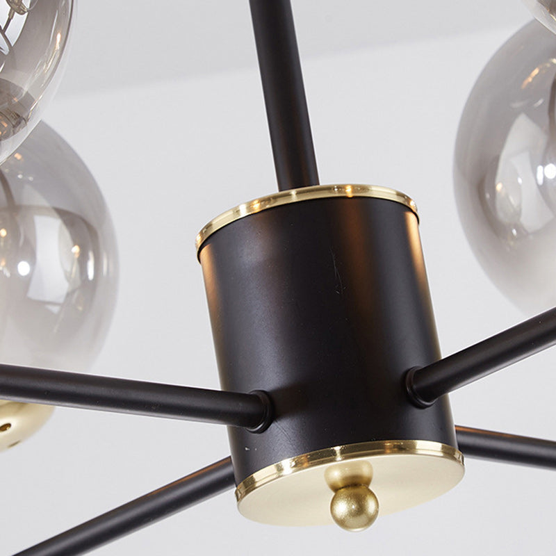 Nordic Iron Glass Round Chandelier