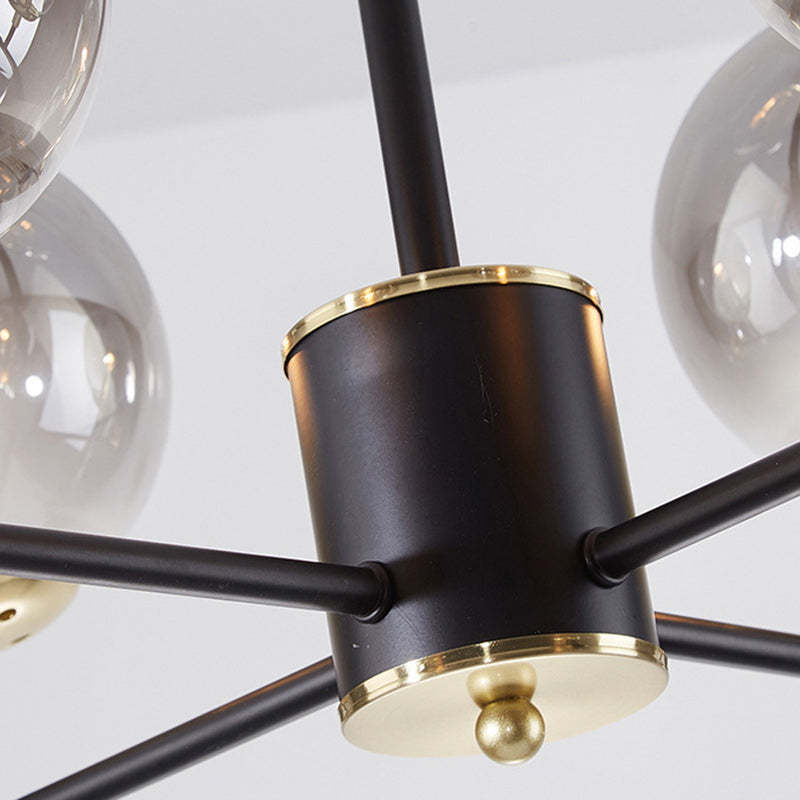 Nordic Iron Glass Round Chandelier