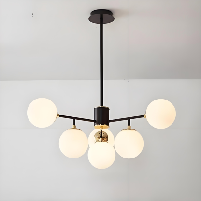 Nordic Iron Glass Round Chandelier