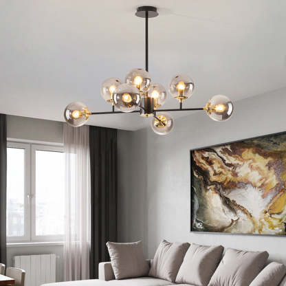 Nordic Iron Glass Round Chandelier