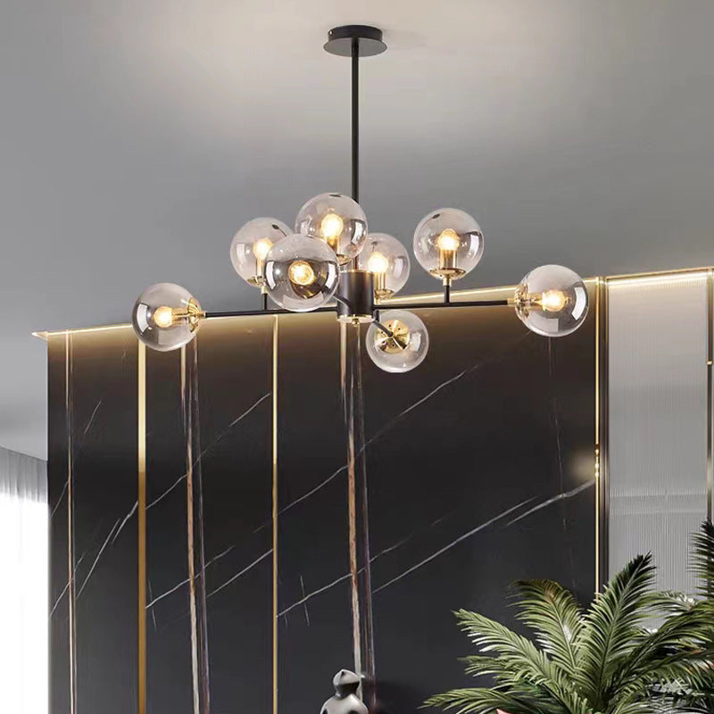Nordic Iron Glass Round Chandelier