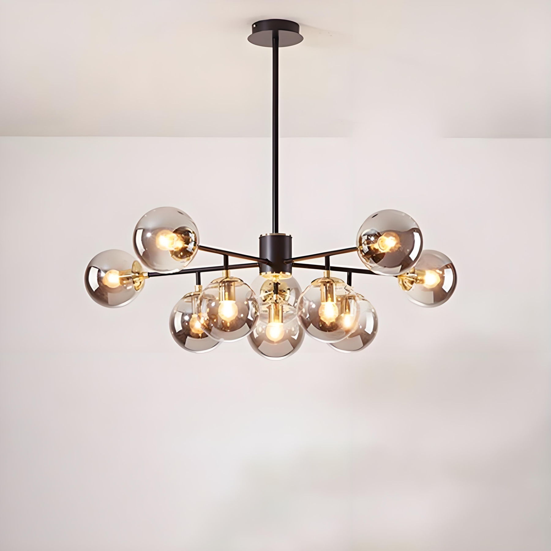 Nordic Iron Glass Round Chandelier