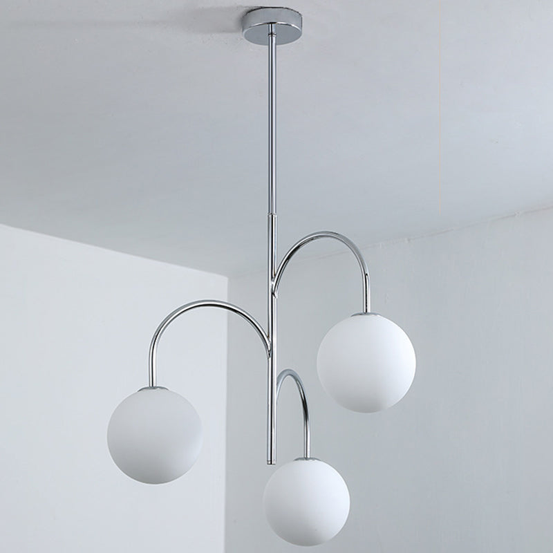 Nordic Metal Glass Round Chandelier