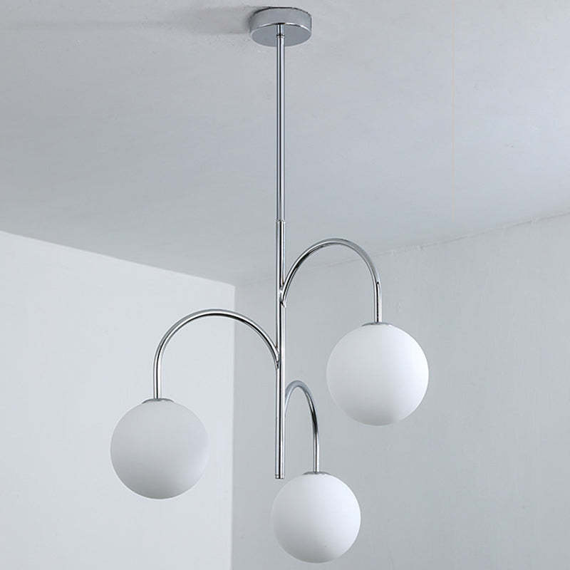 Nordic Metal Glass Round Chandelier