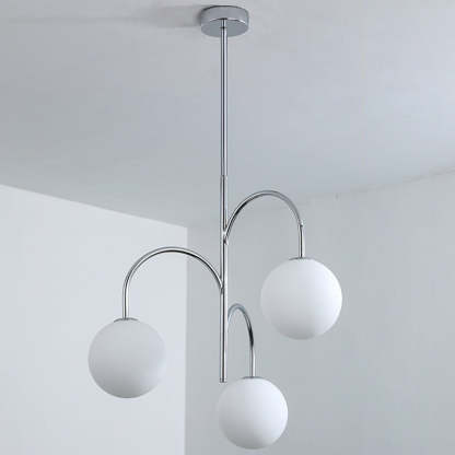 Nordic Metal Glass Round Chandelier