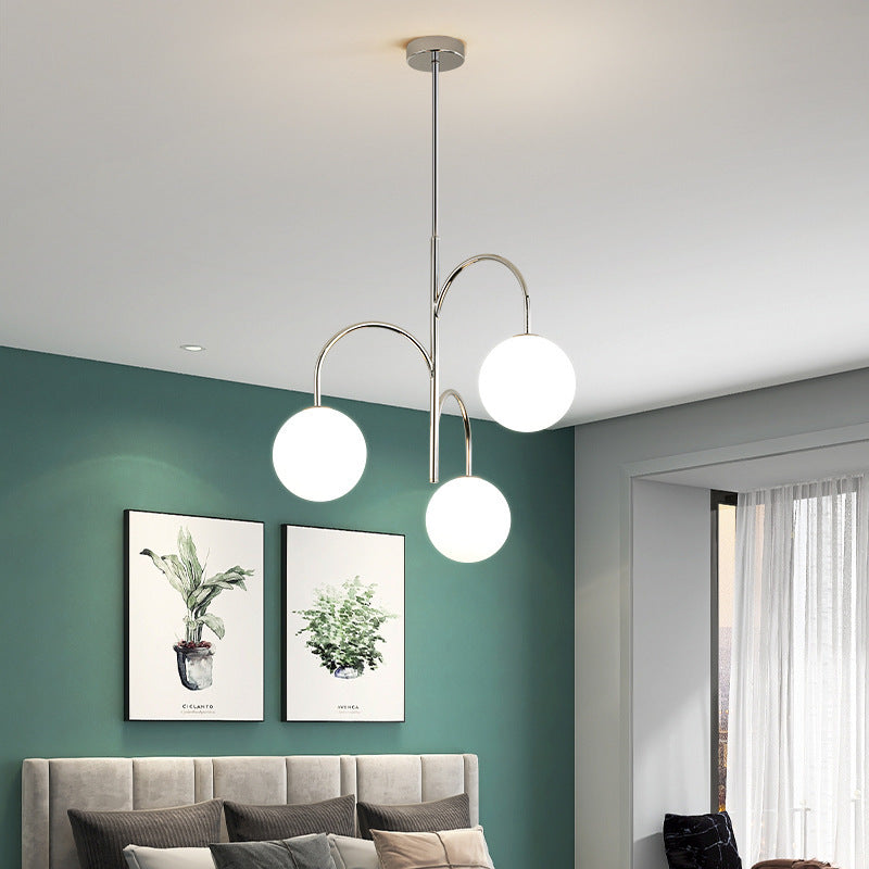 Nordic Metal Glass Round Chandelier
