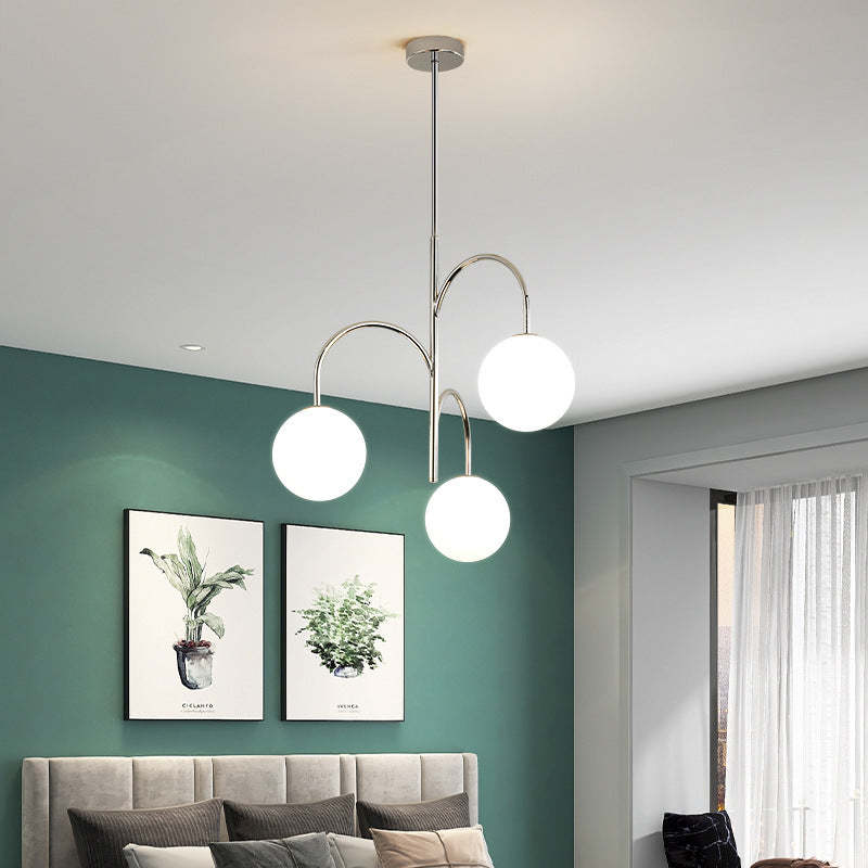 Nordic Metal Glass Round Chandelier