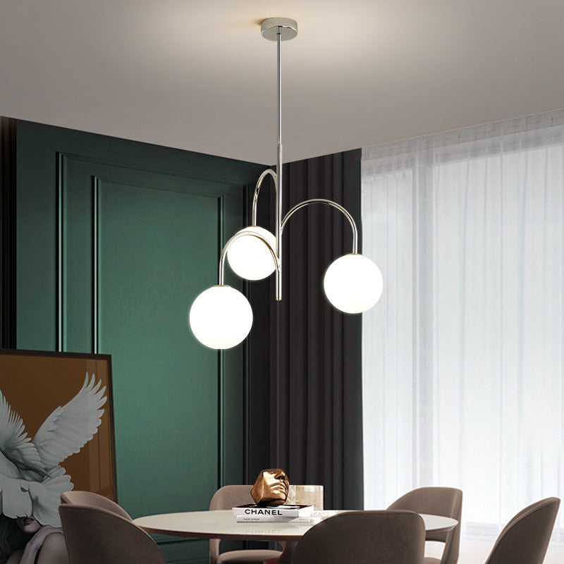 Nordic Metal Glass Round Chandelier