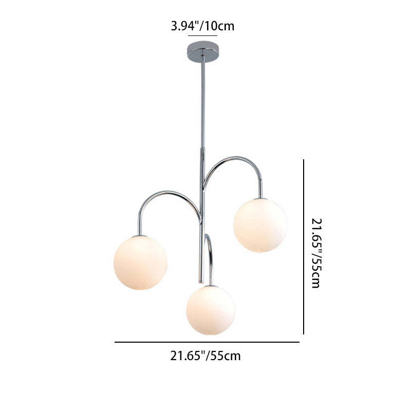 Nordic Metal Glass Round Chandelier