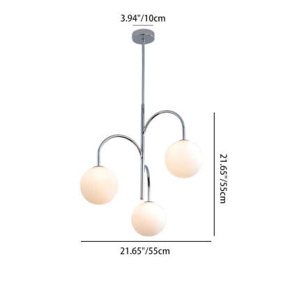 Nordic Metal Glass Round Chandelier