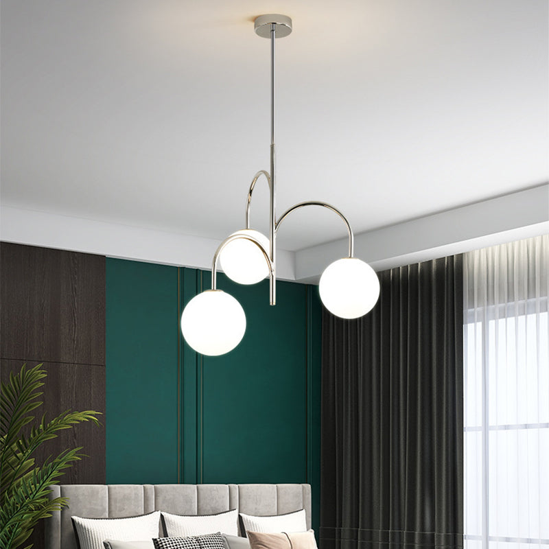 Nordic Metal Glass Round Chandelier
