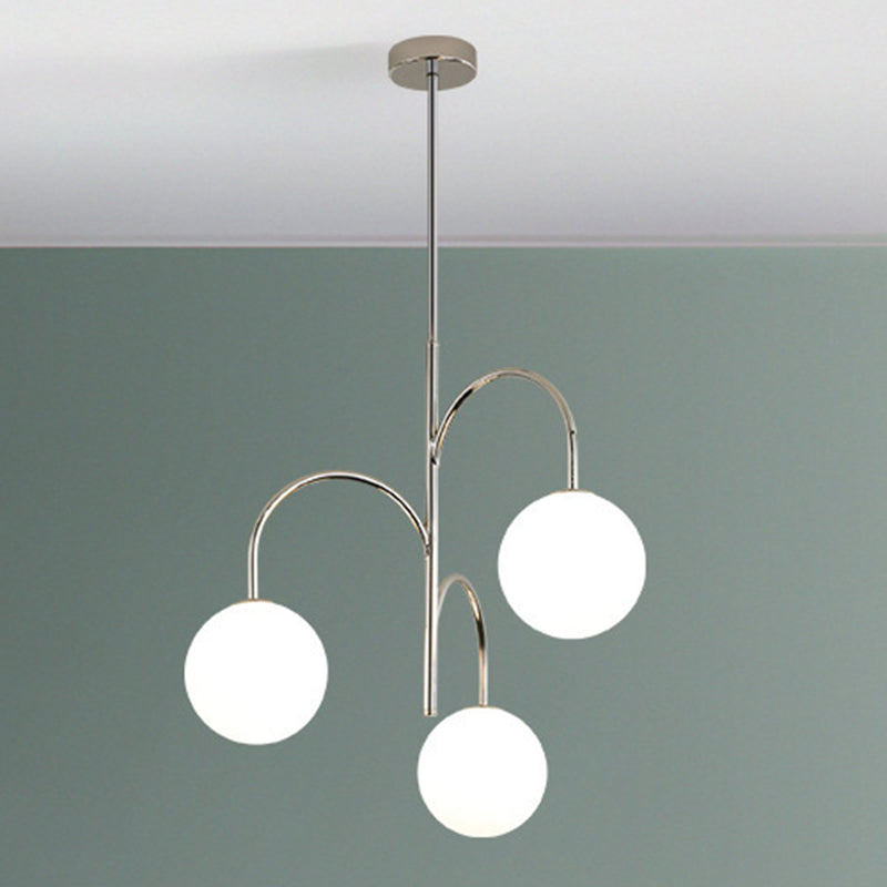 Nordic Metal Glass Round Chandelier