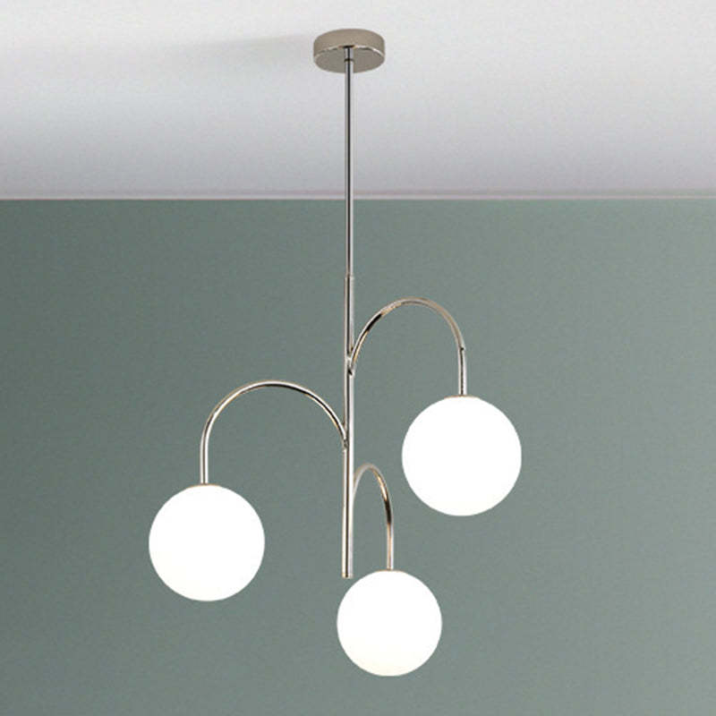 Nordic Metal Glass Round Chandelier