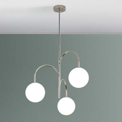 Nordic Metal Glass Round Chandelier