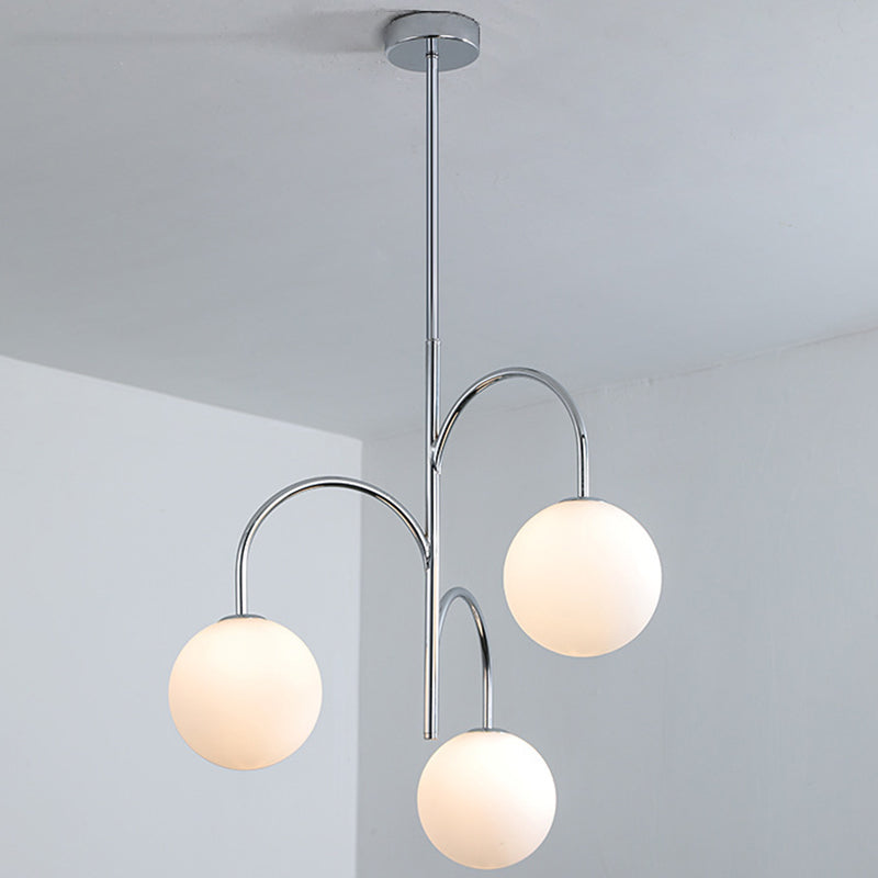 Nordic Metal Glass Round Chandelier
