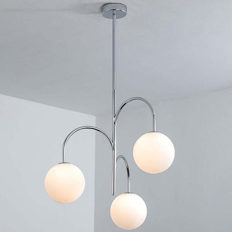 Nordic Metal Glass Round Chandelier