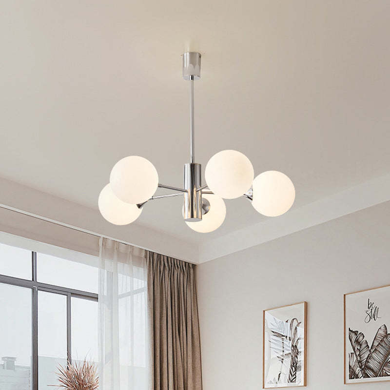 Nordic Iron Glass Branch Chandelier