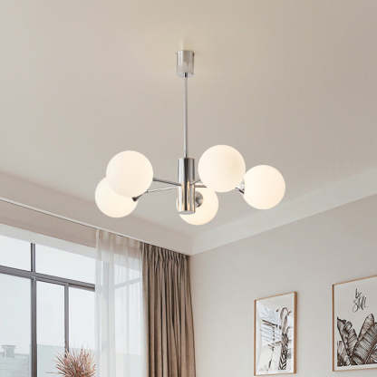 Nordic Iron Glass Branch Chandelier