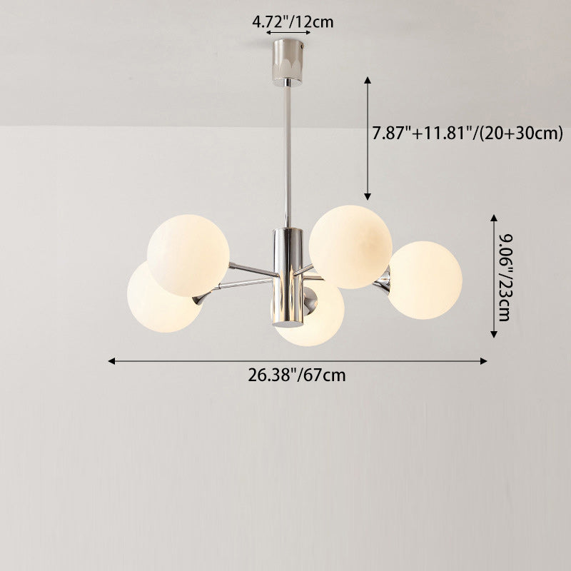 Nordic Iron Glass Branch Chandelier