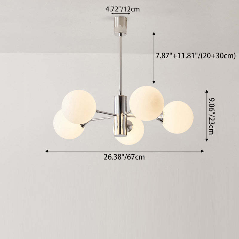 Nordic Iron Glass Branch Chandelier