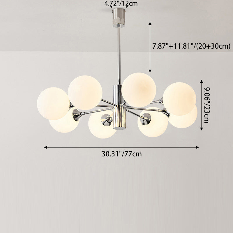 Nordic Iron Glass Branch Chandelier