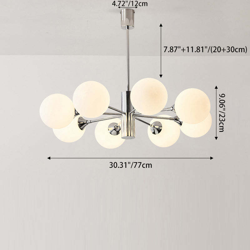 Nordic Iron Glass Branch Chandelier