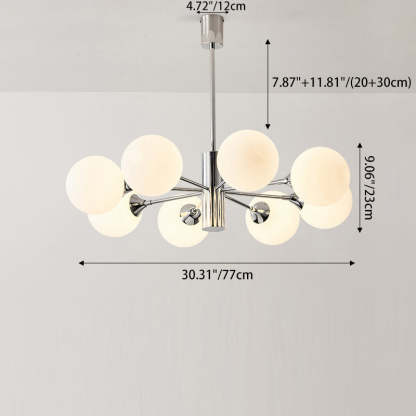Nordic Iron Glass Branch Chandelier
