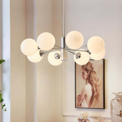 Nordic Iron Glass Branch Chandelier