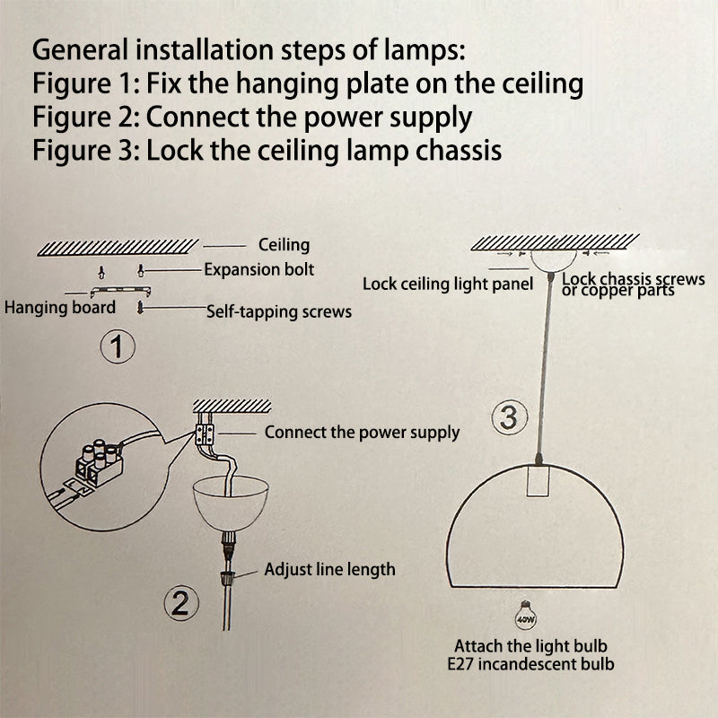 French Ceramic Iron Cone Pendant Light