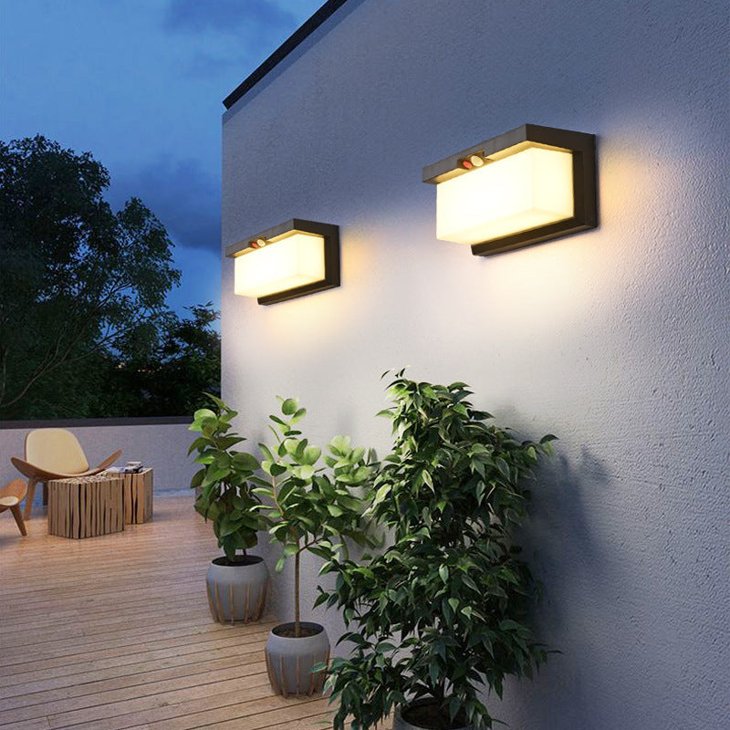 Minimalist Solar Plastic Outdoor Wall Sconce