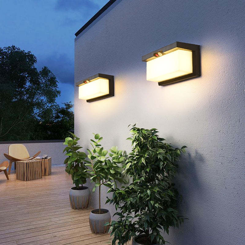 Minimalist Solar Plastic Outdoor Wall Sconce