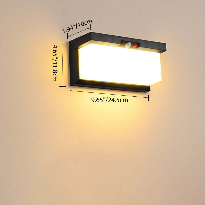 Minimalist Solar Plastic Outdoor Wall Sconce