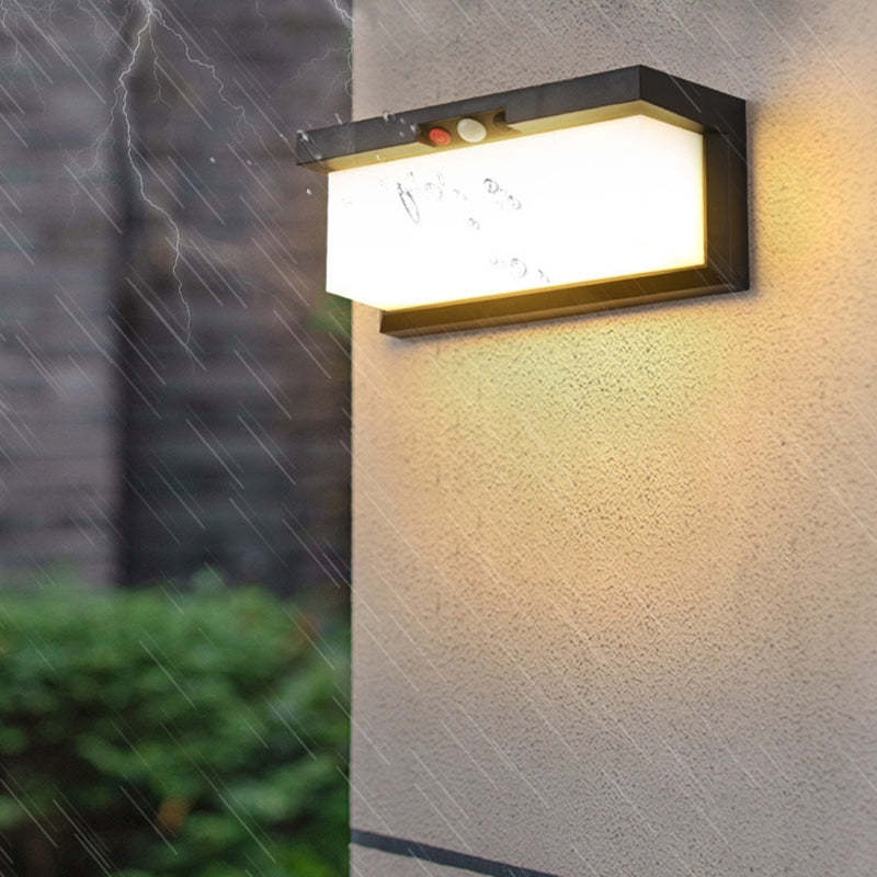 Minimalist Solar Plastic Outdoor Wall Sconce