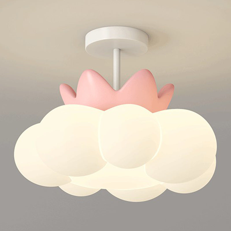 Contemporary Iron Semi-Flush Ceiling Light