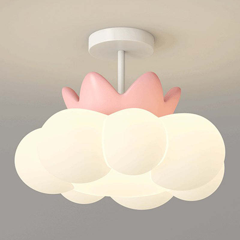 Contemporary Iron Semi-Flush Ceiling Light